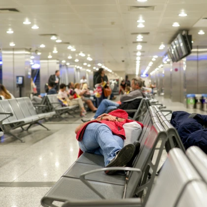 Crowded airports and stations